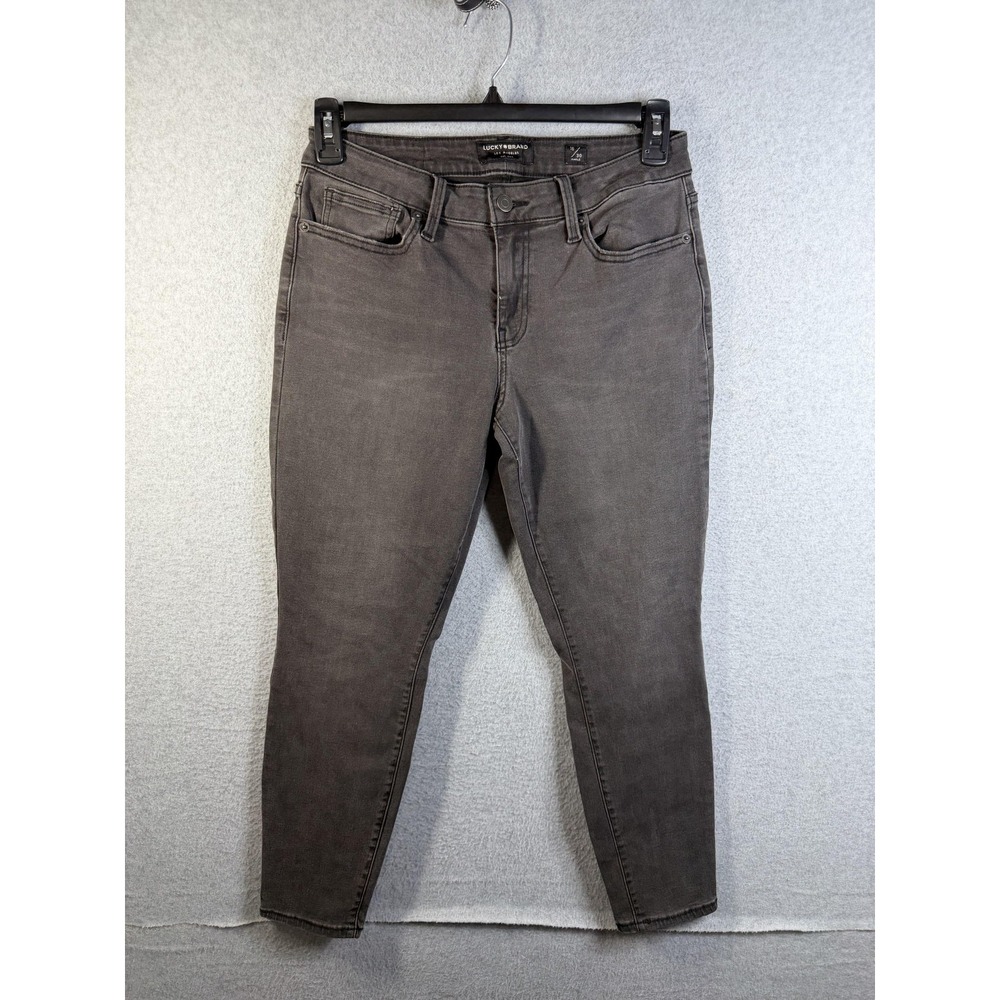 Lucky Brand Lolita Skinny Jeans Womens 10 Gray Low Rise Ankle Stretch Denim